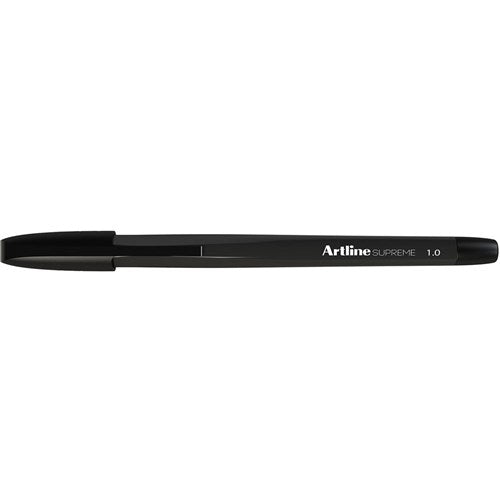 Artline Supreme Ballpoint Pen Medium 1mm Black PACK12