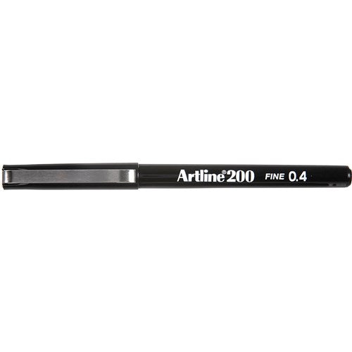 Artline 200 Fineliner Pen Fine 0.4mm Black