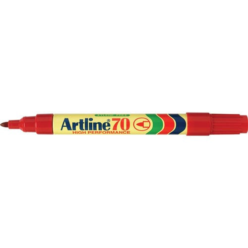 Artline 70 Permanent Marker Bullet 1.5mm Red BOX12