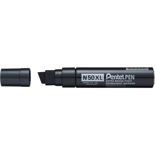 Pentel N50XL Jumbo Permanent Marker Chisel 10-18mm Black