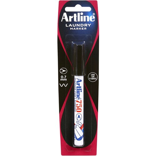 Artline 750 Laundry Marker Bullet 0.7mm Black Hangsell | Better Office