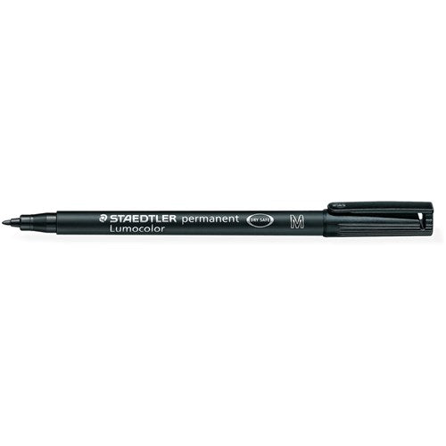 Staedtler 317 Lumocolor Pen Permanent Medium 1mm Black PACK10