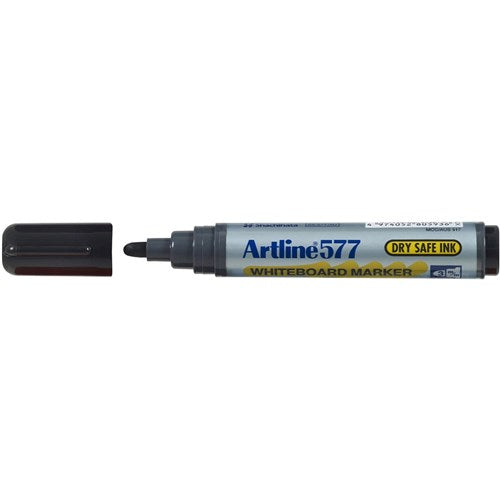 Artline 577 Whiteboard Marker Bullet 3mm Black BOX12