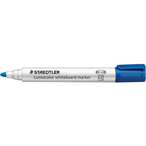 Staedtler 351 Lumocolor Whiteboard Marker Bullet 2mm Blue PACK10