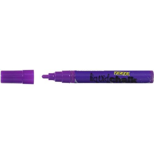 Texta Liquid Chalk Marker Dry Wipe Bullet 4.5mm Purple