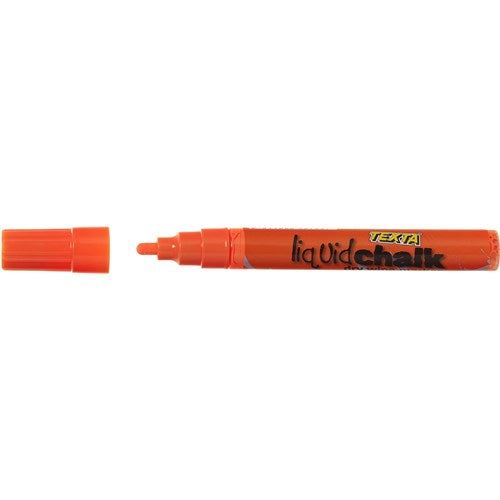 Texta Liquid Chalk Marker Dry Wipe Bullet 4.5mm Orange