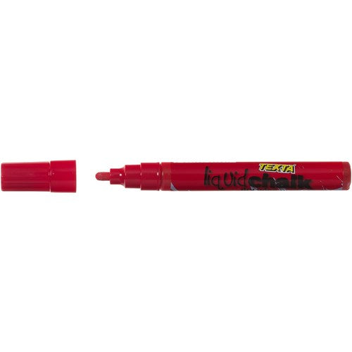 Texta Liquid Chalk Marker Dry Wipe Bullet 4.5mm Red