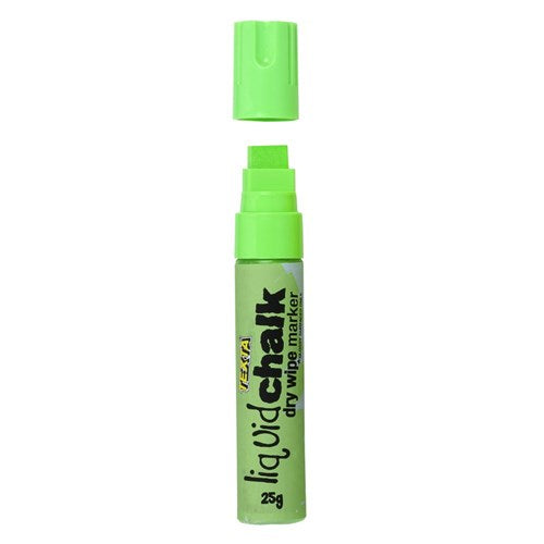 Texta Jumbo Liquid Chalk Marker Dry Wipe Chisel 15mm Green