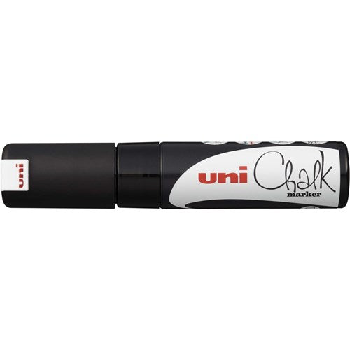 Uni Liquid Chalk Marker 8.0mm Chisel Tip Black