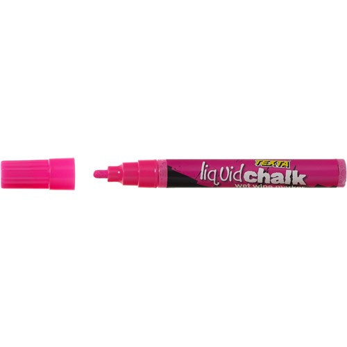 Texta Liquid Chalk Marker Wet Wipe Bullet 4.5mm Pink