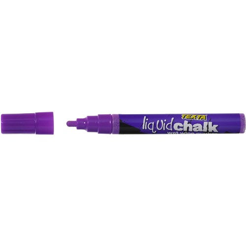 Texta Liquid Chalk Marker Wet Wipe Bullet 4.5mm Purple