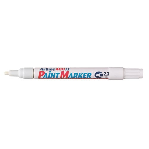 Artline 400XF Paint Marker Medium Bullet 2.3mm White BOX12