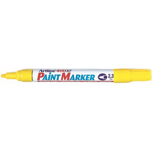 Artline 400XF Paint Marker Medium Bullet 2.3mm Yellow BOX12 | Better Office