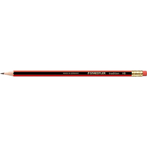 Staedtler 112 Tradition Pencil Rubber Tipped Graphite HB PACK12