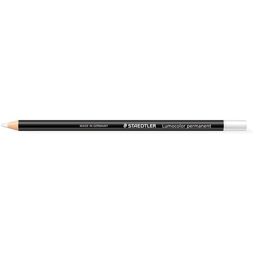 Staedtler 108 Lumocolor Glasochrom Permanent Pencil White BOX12 | Better Office