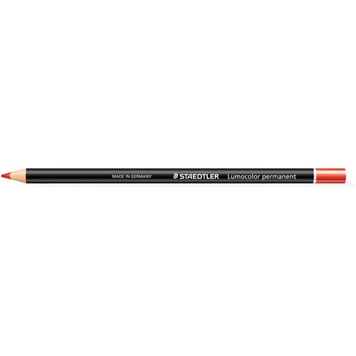 Staedtler 108 Lumocolor Glasochrom Permanent Pencil Red BOX12 | Better Office