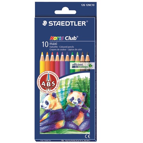 Staedtler Noris Maxi Learner Coloured Pencils Assorted Pack of 10