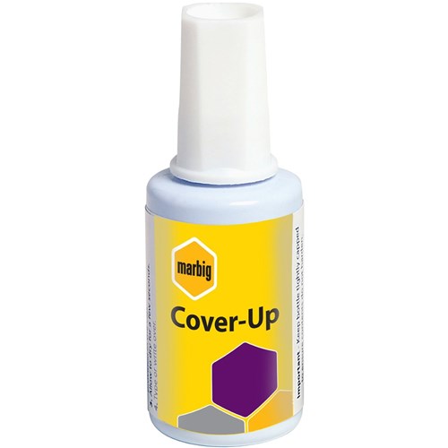 Marbig Cover Up Correction Fluid 20ml White BOX20