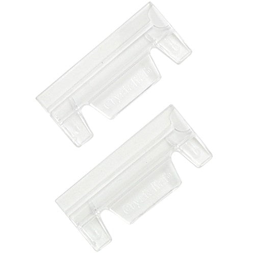 Crystalfile Twinlock Indicator Tabs Square Edge Clear Pack Of 50