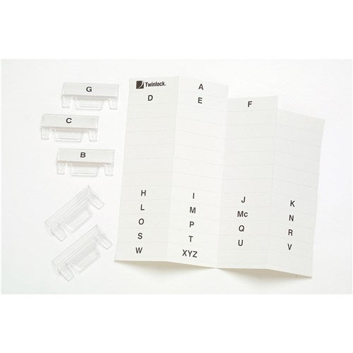 Crystalfile Indicator Tabs Inserts A-Z White Pack Of 50 | Better Office