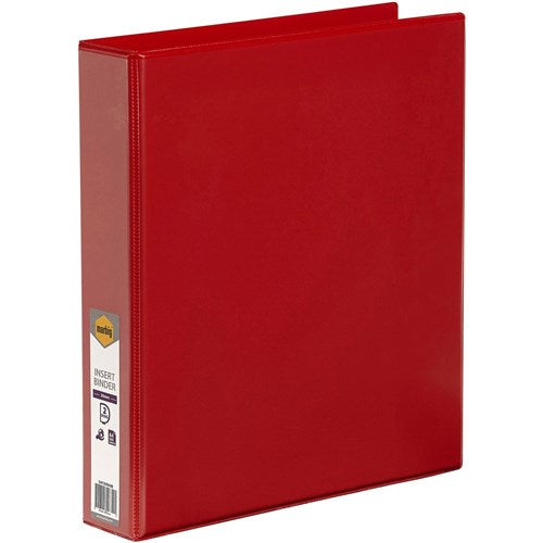 Marbig Clearview Insert Binder A4 2D Ring 38mm Red