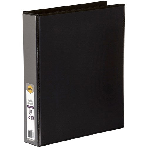 Marbig Clearview Insert Binder A4 3D Ring 38mm Black