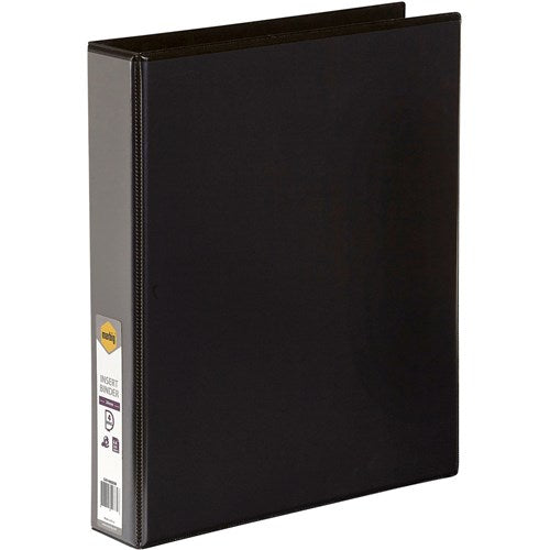 Marbig Clearview Insert Binder A4 4D Ring 38mm Black