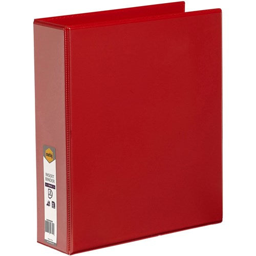 Marbig Clearview Insert Binder A4 3D Ring 50mm Red