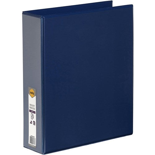 Marbig Clearview Insert Binder A4 4D Ring 50mm Blue