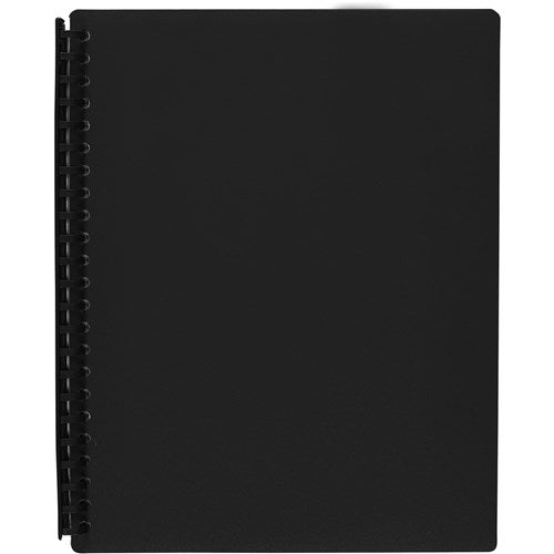 Marbig Display Book A4 Refillable 20 Pocket Black