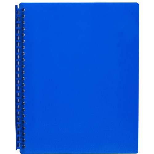 Marbig Display Book A4 Refillable 20 Pocket Blue