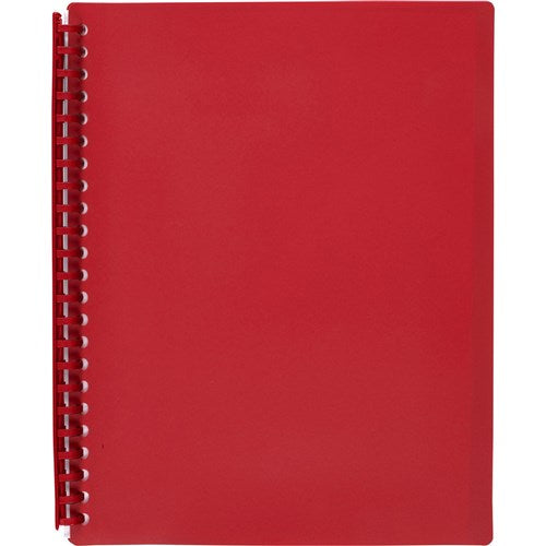 Marbig Display Book A4 Refillable 20 Pocket Red