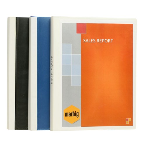 Marbig Clearview Display Book A4 24 Pocket Insertable Cover Black