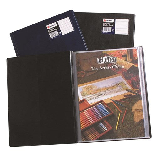 Rexel Slimview Display Book A4 24 Pocket Black