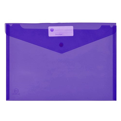 Marbig Doculope Wallet A4 With Button Closure And Title Holder Purple | Better Office