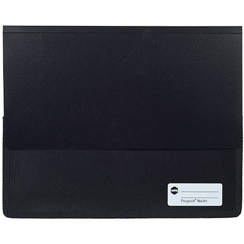 Marbig Polypick Document Wallet A4 Heavy Duty 45mm Gusset Black