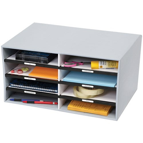 Marbig Sort 'N' Stor Organiser 8 Compartments 525W x 345D x 255mmH Grey