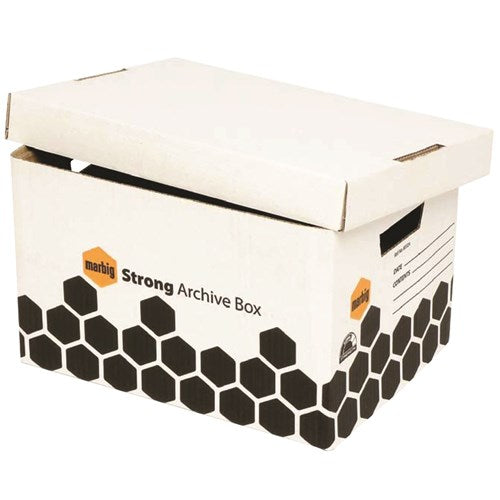 Marbig Enviro Strong Archive Box 320W x 420D x 260mmH White