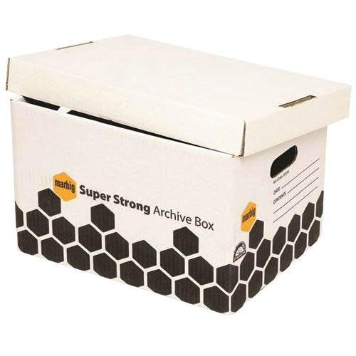 Marbig Enviro Super Strong Archive Box 320W x 420D x H260mmH White