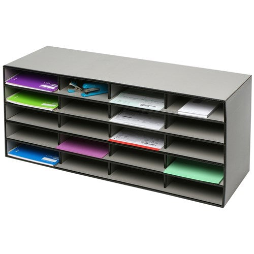 Marbig Literature Sorter 20 Compartments 955W x 310D x 430mmH Grey