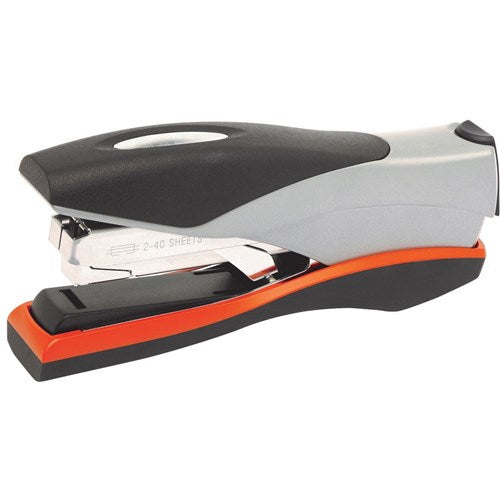 Rexel Optima Stapler Full Strip 40 Sheet Capacity Orange And Silver | Better Office