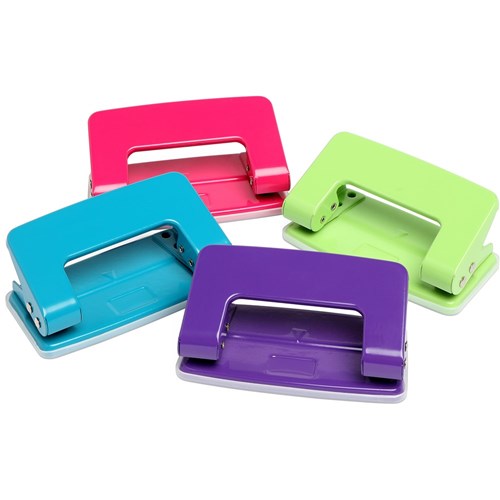 Marbig 2 Hole Punch 6 Sheet Capacity Summer Colours Assorted