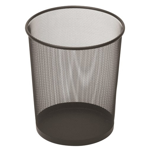 Esselte Round Mesh Bin 10 Litres Black