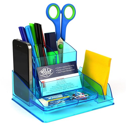 Italplast Desk Organiser Neon Blue