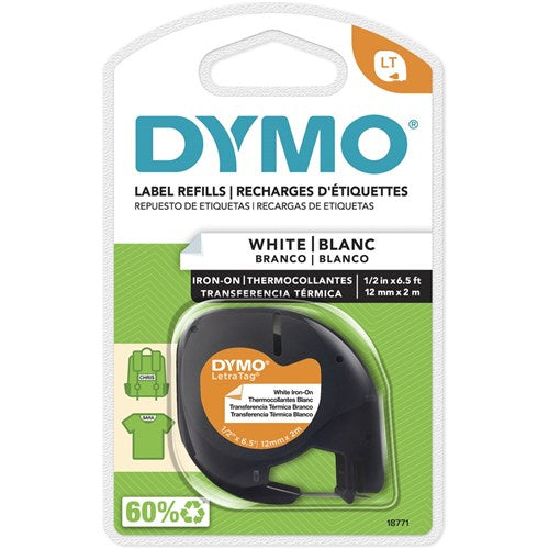 Dymo LetraTag Labelling Tape 12mmx2m Iron-On Fabric | Better Office
