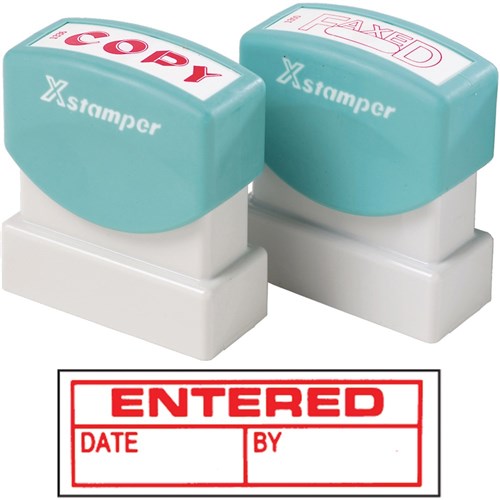 XStamper Stamp CX-BN 1534 Entered/Date/By Red