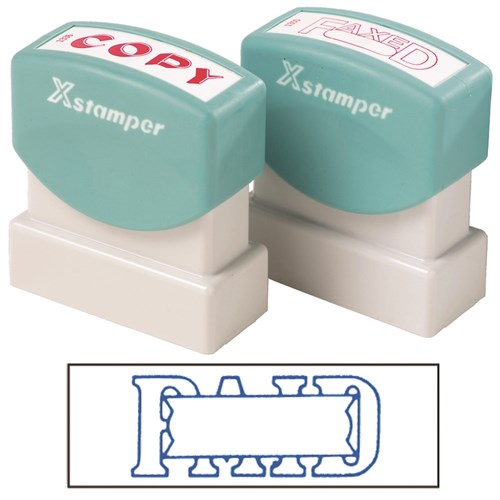 XStamper Stamp CX-BN 1201 Paid/Date Blue