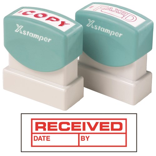 XStamper Stamp CX-BN 1680 Received/Date/By Red