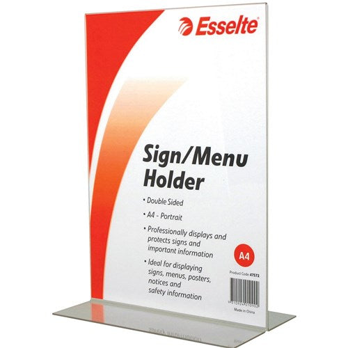 Esselte Sign/Menu Holder A4 Double Sided Portrait | Better Office