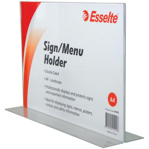 Esselte Sign/Menu Holder A4 Double Sided Landscape | Better Office